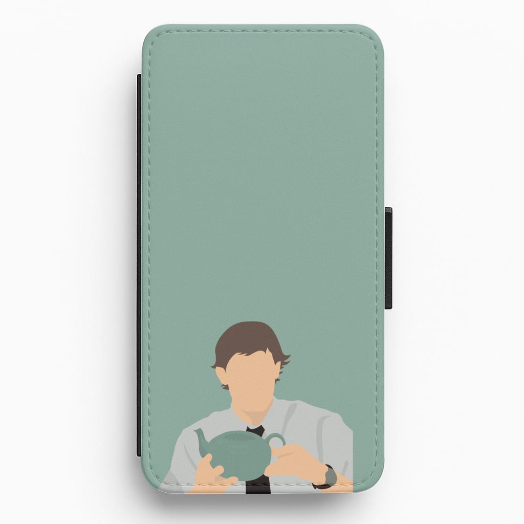 Jim's Tea Pot For Pam Flip / Wallet Phone Case