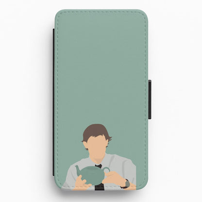 Jim's Tea Pot For Pam Flip / Wallet Phone Case