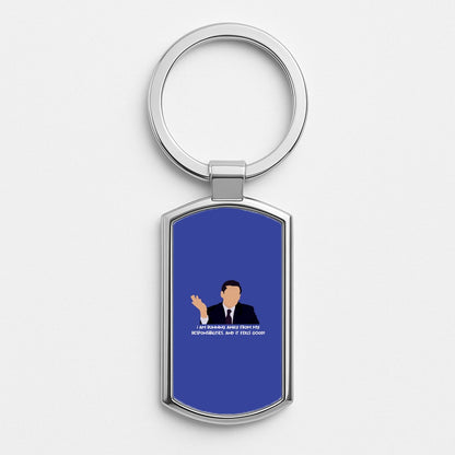 I Am Running Away From My Responsibilities Silver Keyring
