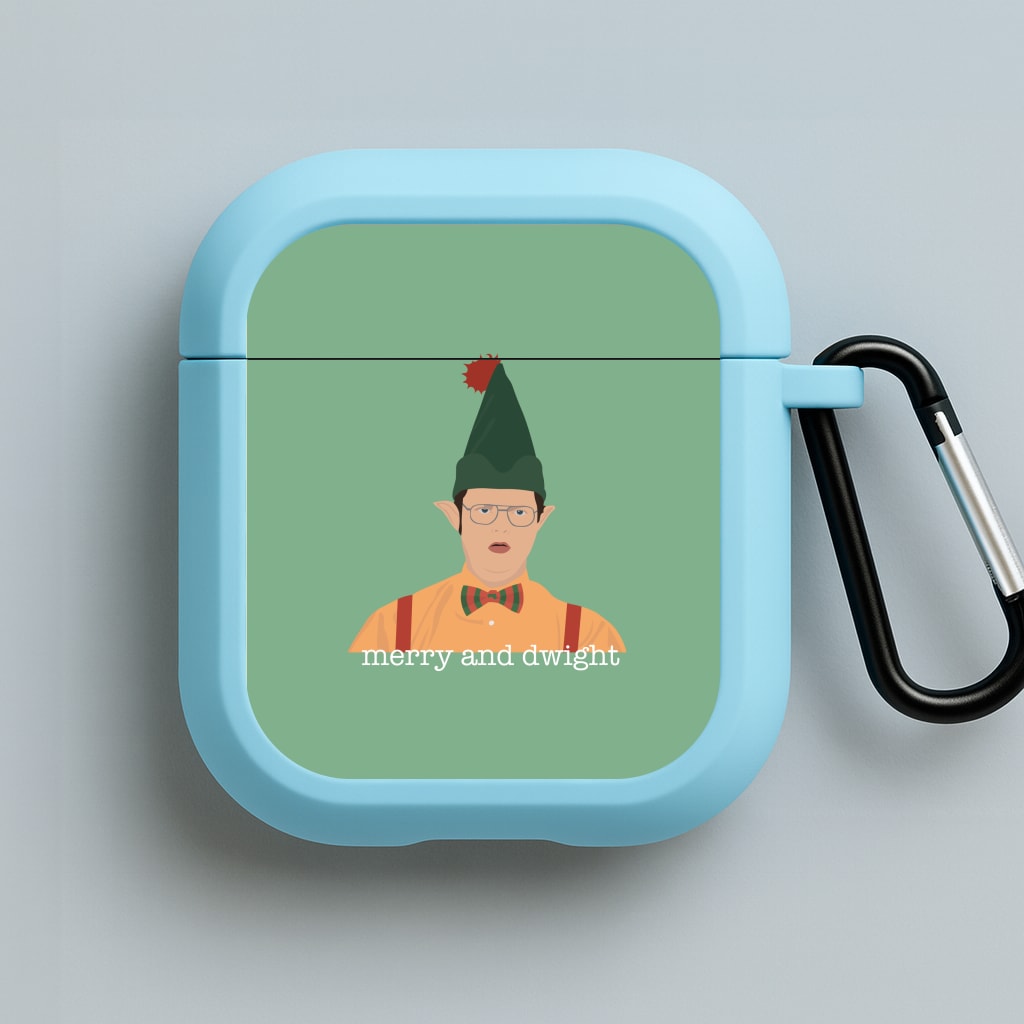 Merry And Dwight Blue AirPods Case