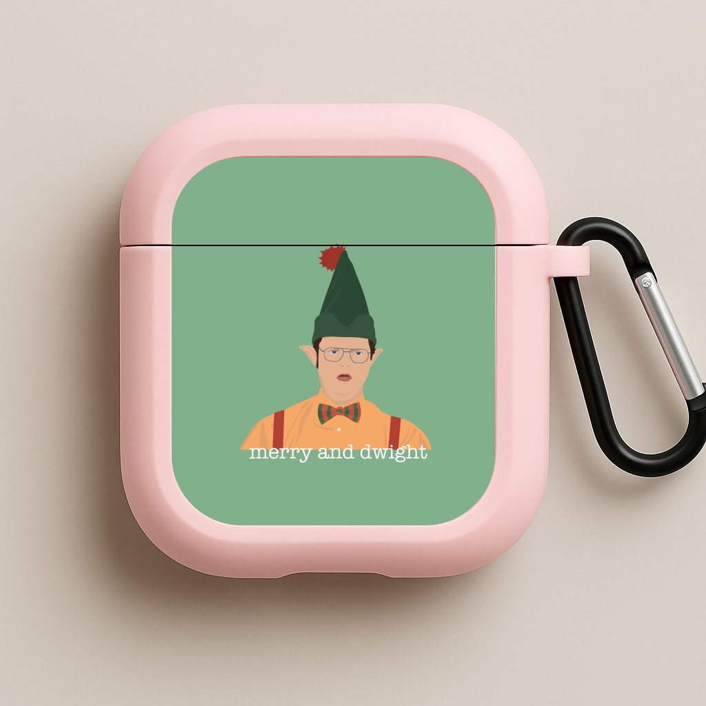 Merry And Dwight Pink AirPods Case