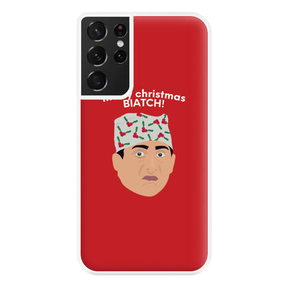 Merry Christmas Biatch Phone Case for Galaxy S21 Ultra