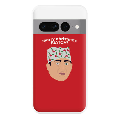 Merry Christmas Biatch Phone Case for Google Pixel 7 Pro