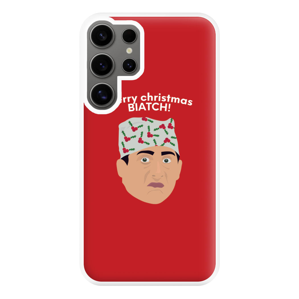 Merry Christmas Biatch Phone Case for Galaxy S24 Ultra