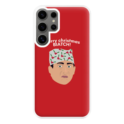 Merry Christmas Biatch Phone Case for Galaxy S24 Ultra