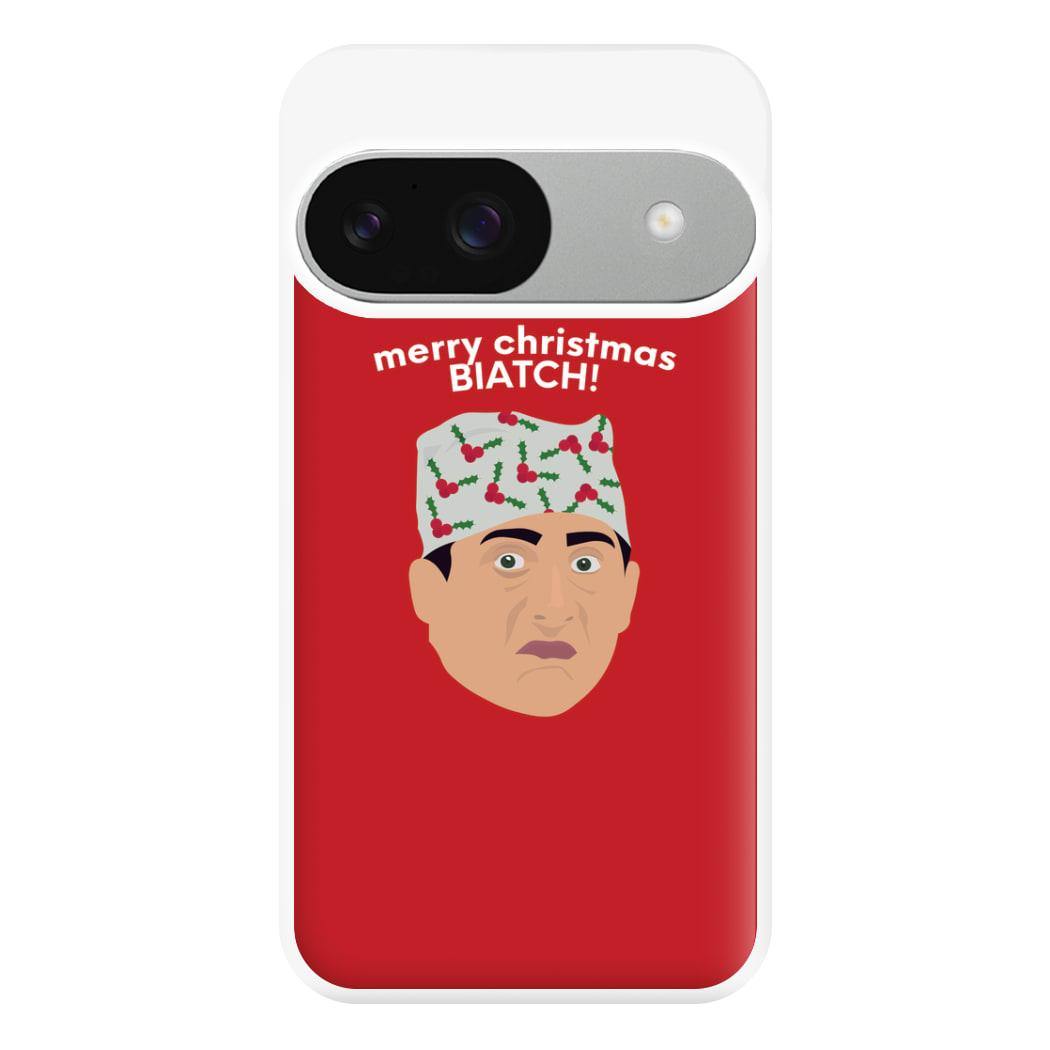 Merry Christmas Biatch Phone Case for Google Pixel 9 / 9 Pro