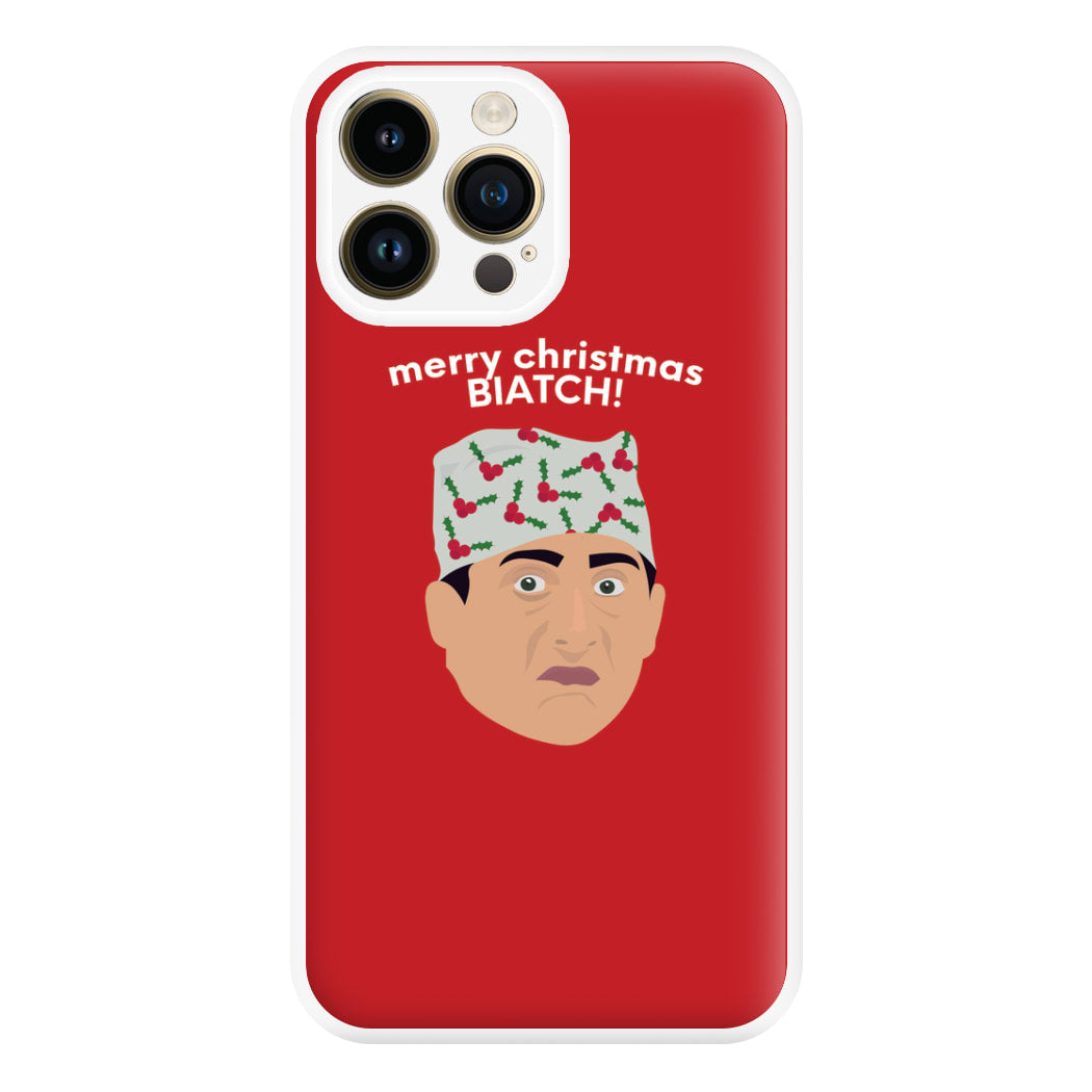 Merry Christmas Biatch Phone Case for iPhone 14 Pro Max