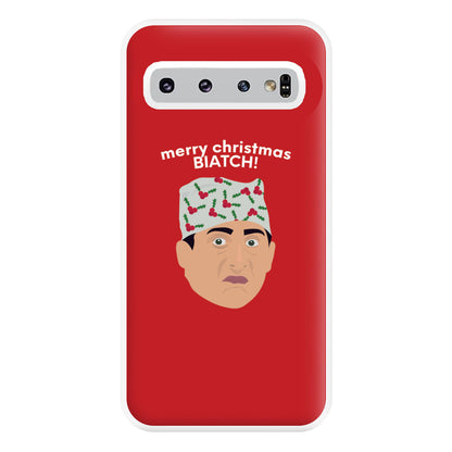 Merry Christmas Biatch Phone Case for Galaxy S10 Plus