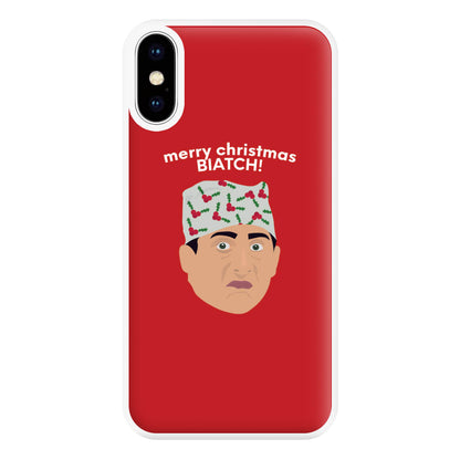 Merry Christmas Biatch Phone Case for iPhone XS Max