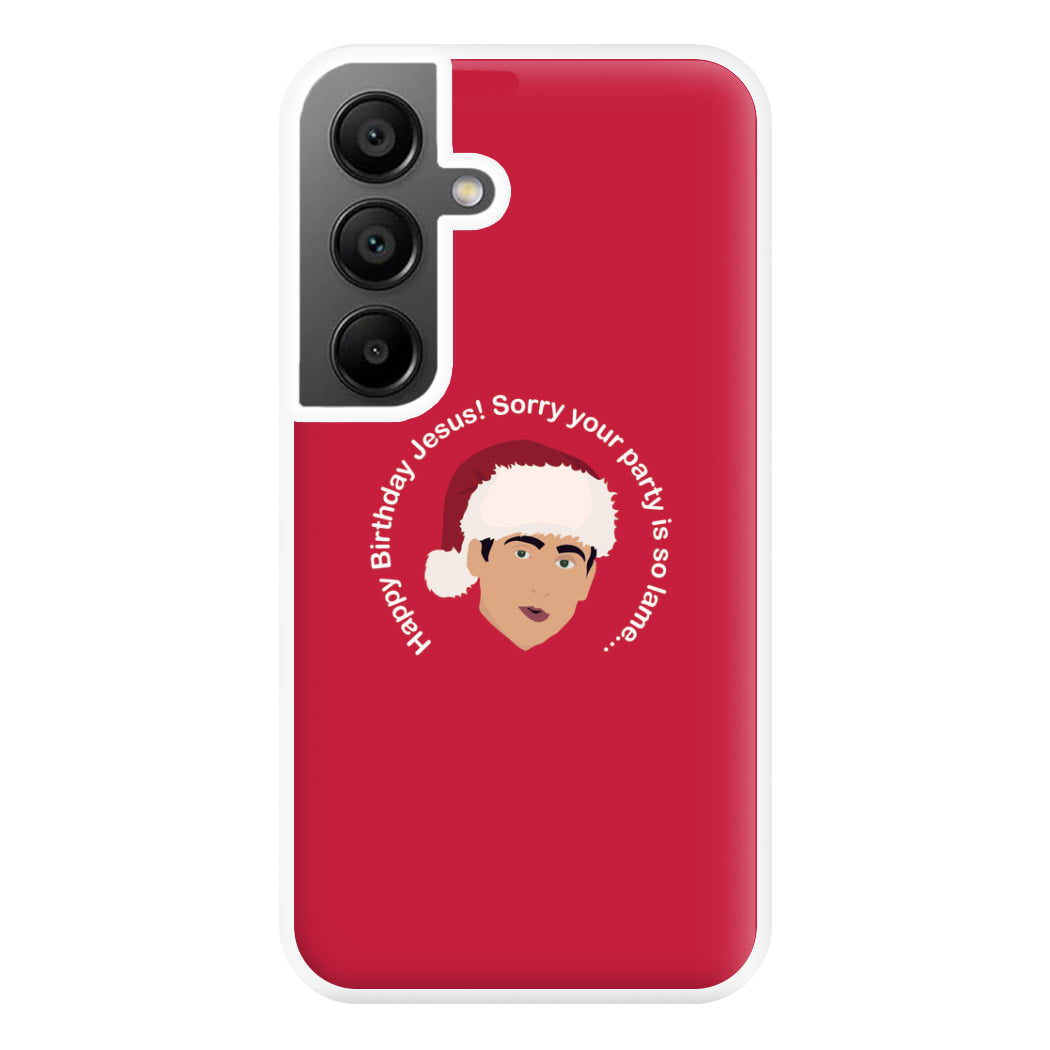 Happy Birthday Jesus Phone Case for Galaxy A55