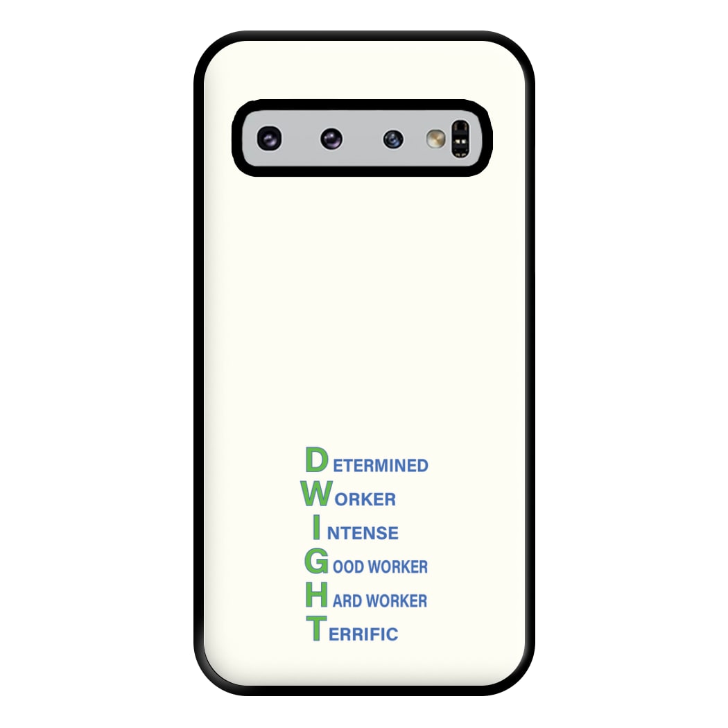 Dwight Abbreviation Phone Case for Galaxy S10 Plus