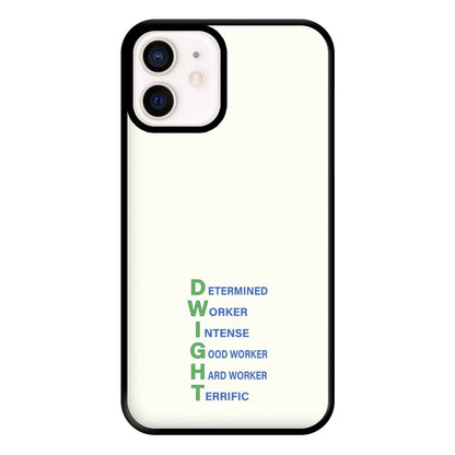 Dwight Abbreviation Phone Case for iPhone 12 Mini