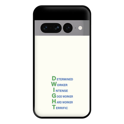 Dwight Abbreviation Phone Case for Google Pixel 7 Pro