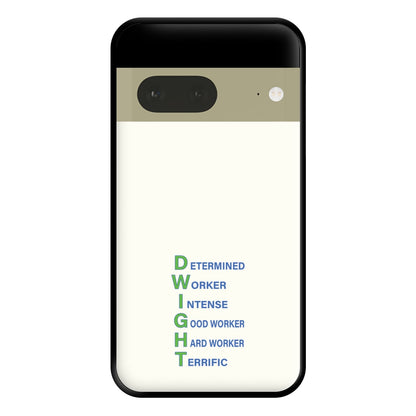 Dwight Abbreviation Phone Case for Google Pixel 7a