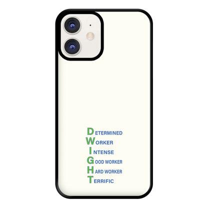 Dwight Abbreviation Phone Case for iPhone 12 / 12 Pro