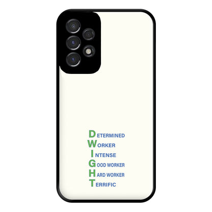 Dwight Abbreviation Phone Case for Galaxy A53