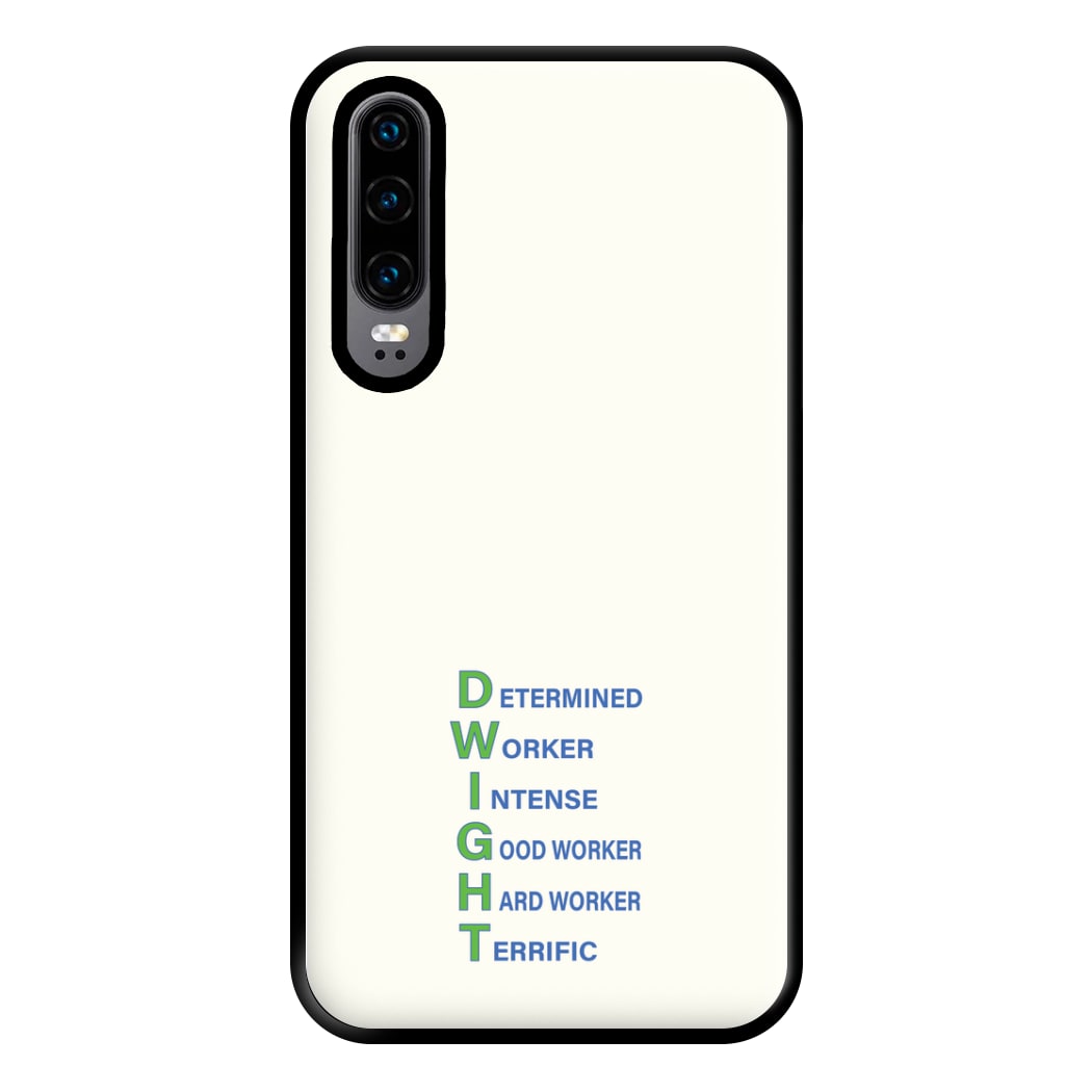 Dwight Abbreviation Phone Case for Huawei P30