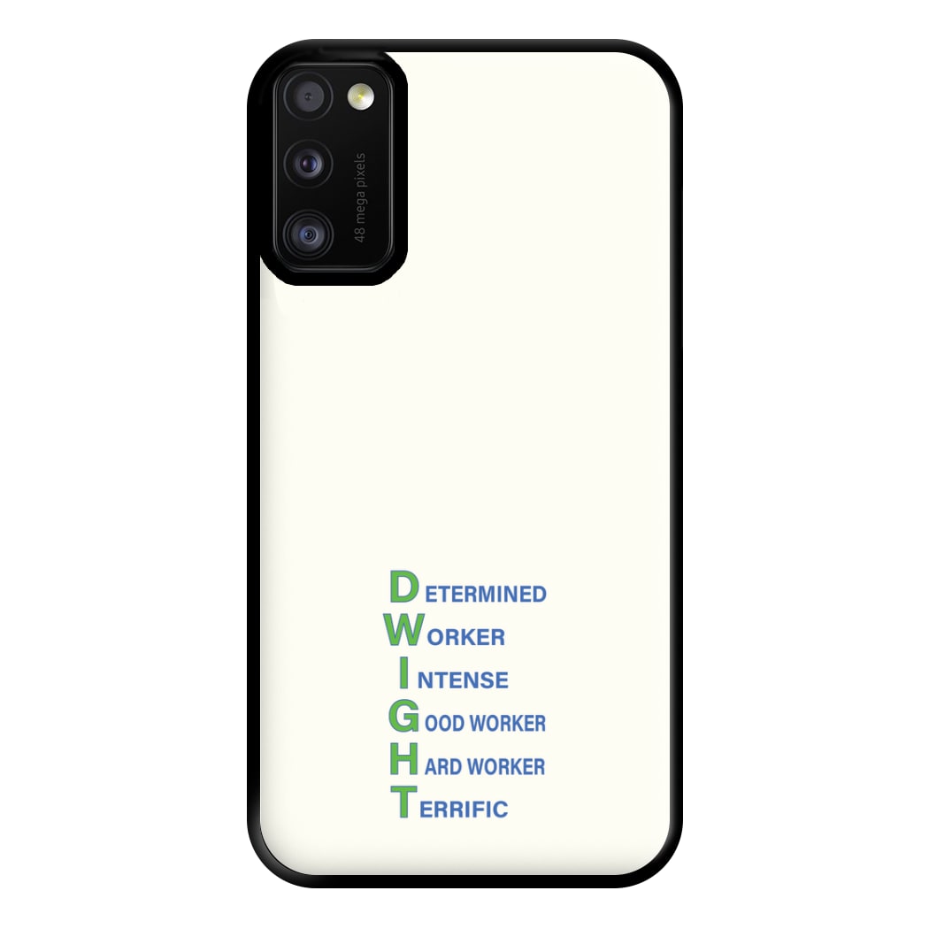 Dwight Abbreviation Phone Case for Galaxy A41