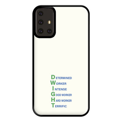 Dwight Abbreviation Phone Case for Galaxy A71