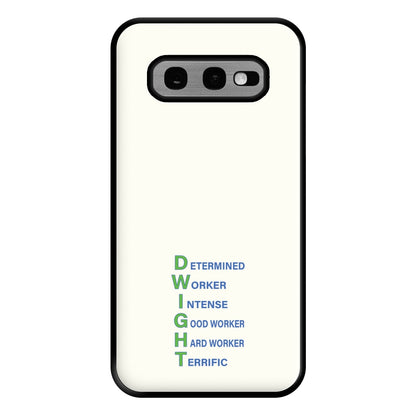 Dwight Abbreviation Phone Case for Galaxy S10e