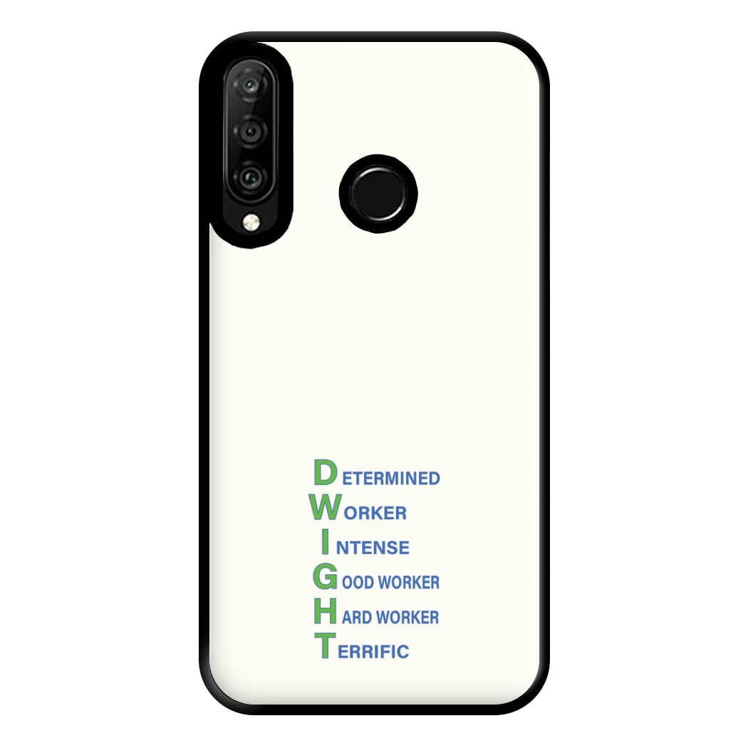 Dwight Abbreviation Phone Case for Huawei P30 Lite