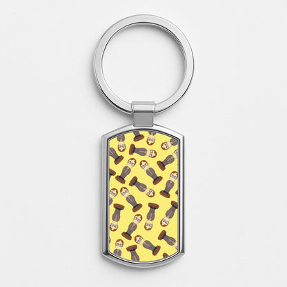 Dwight Pattern Silver Keyring