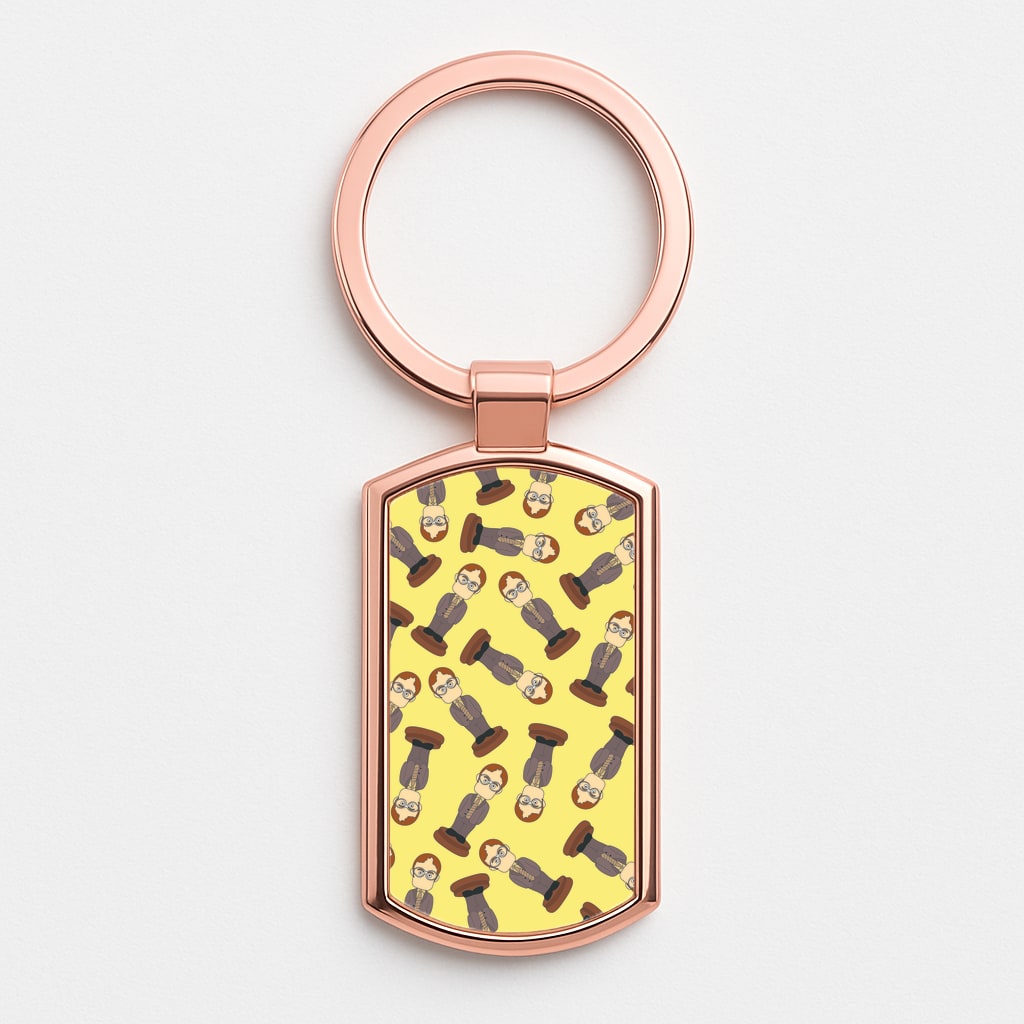 Dwight Pattern Rose Gold Keyring