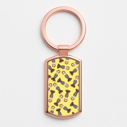 Dwight Pattern Rose Gold Keyring