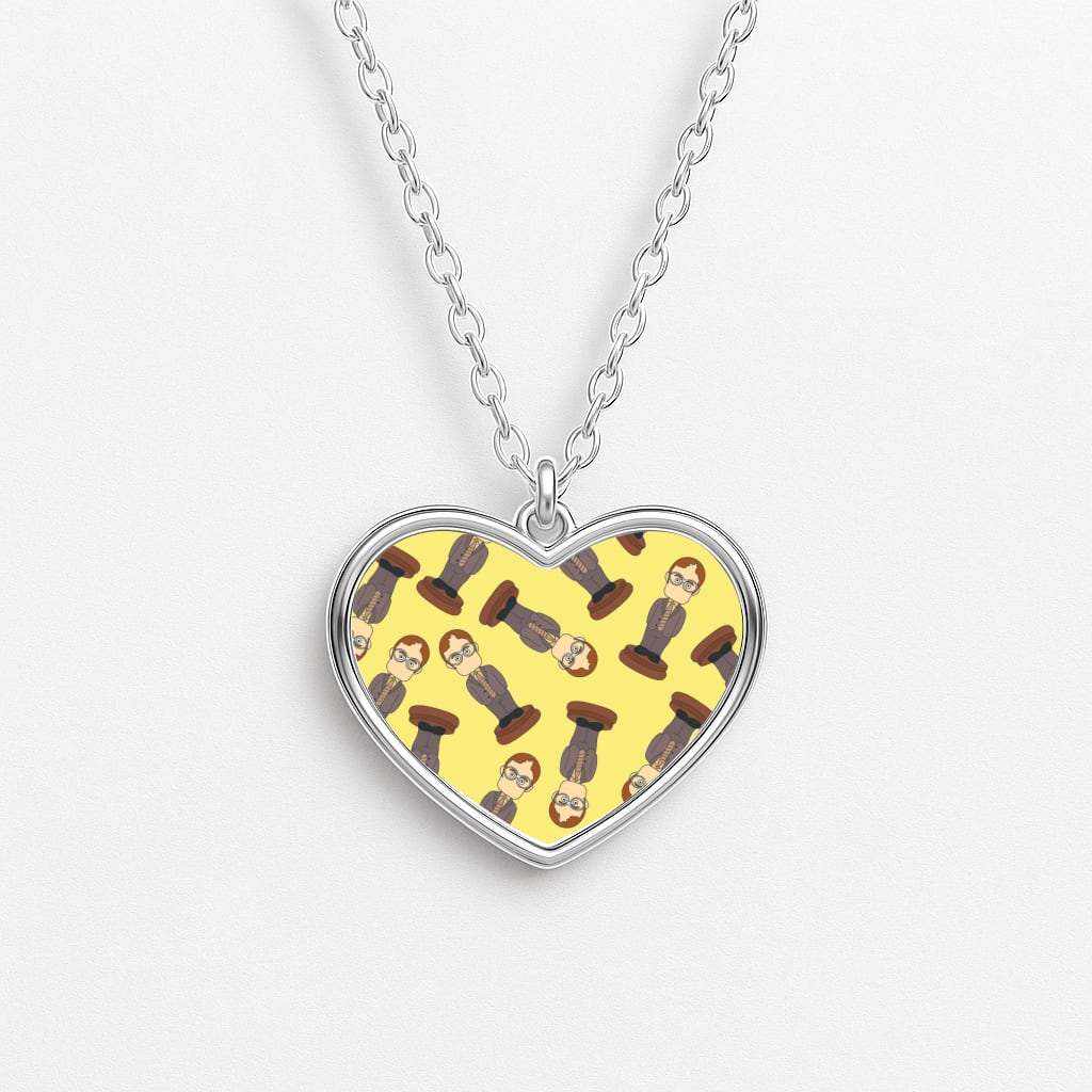 Dwight Pattern Heart Necklace