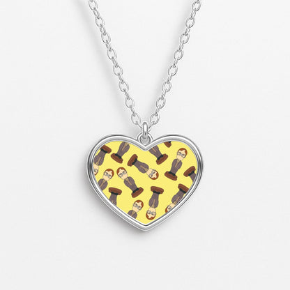 Dwight Pattern Heart Necklace