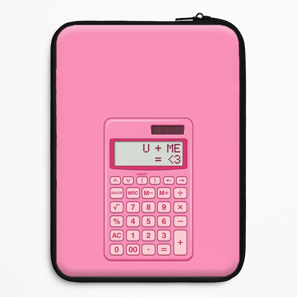 Pink Love Calculator Laptop Sleeve