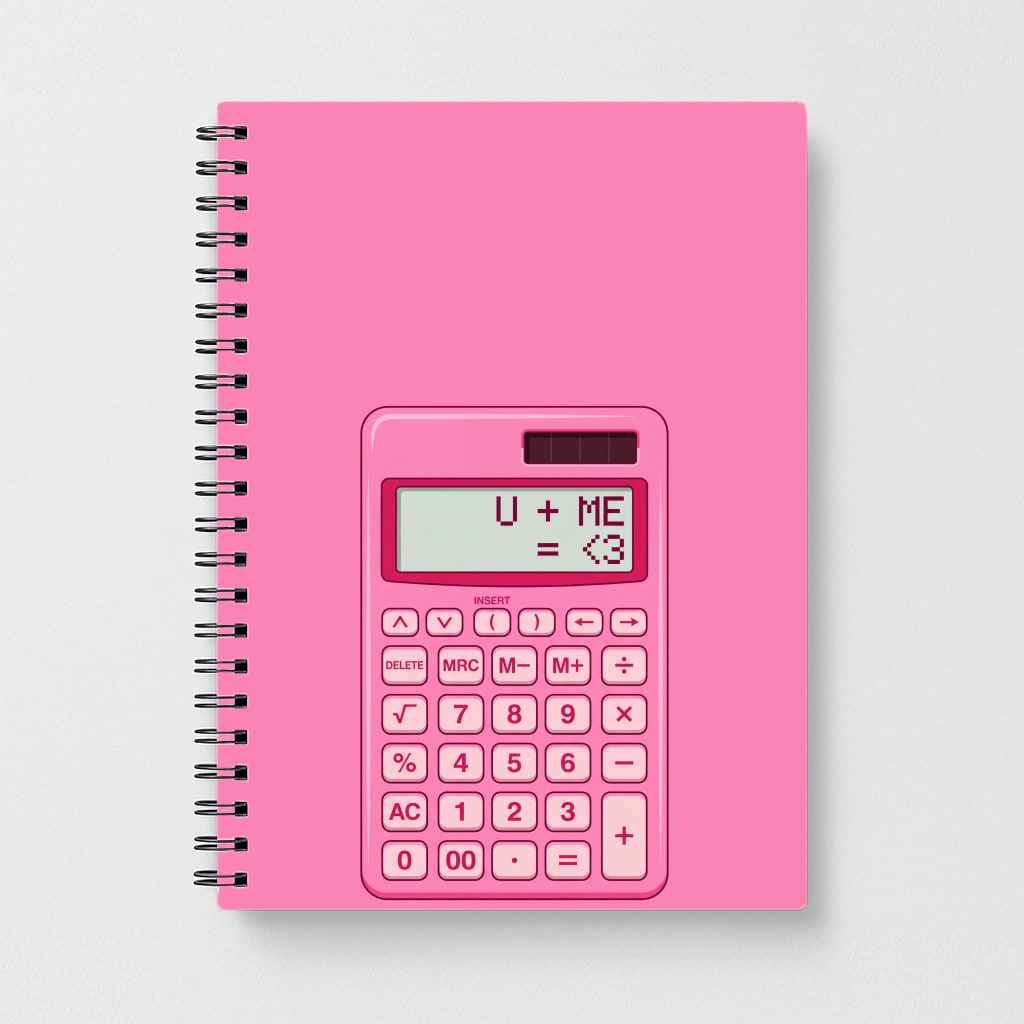 Pink Love Calculator Notebook