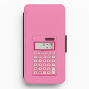 Pink Love Calculator Flip / Wallet Phone Case 1
