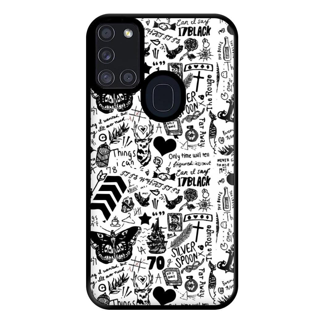 Direction Tattoos Phone Case for Galaxy A21s