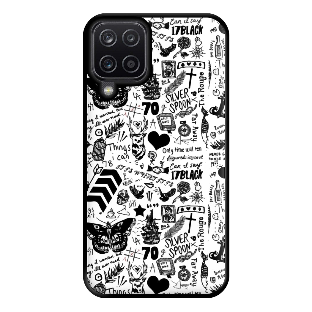 Direction Tattoos Phone Case for Galaxy A12