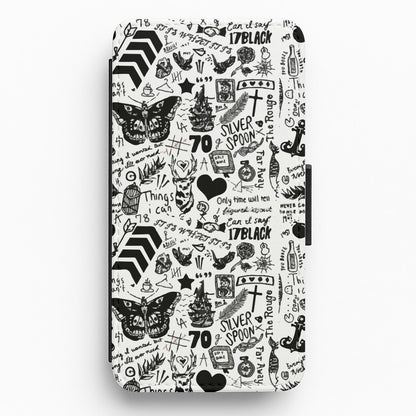 Direction Tattoos Flip / Wallet Phone Case