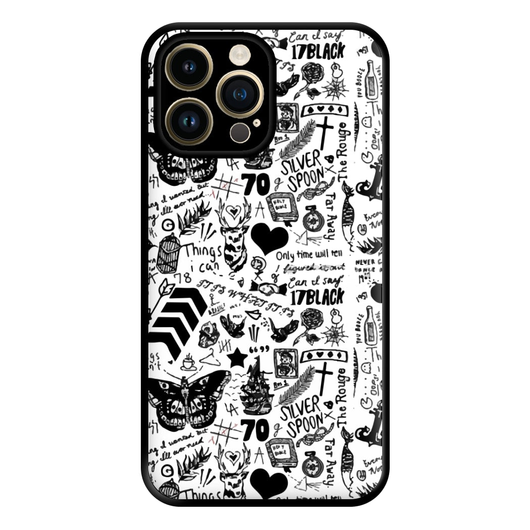 Direction Tattoos Phone Case for iPhone 14 Pro Max