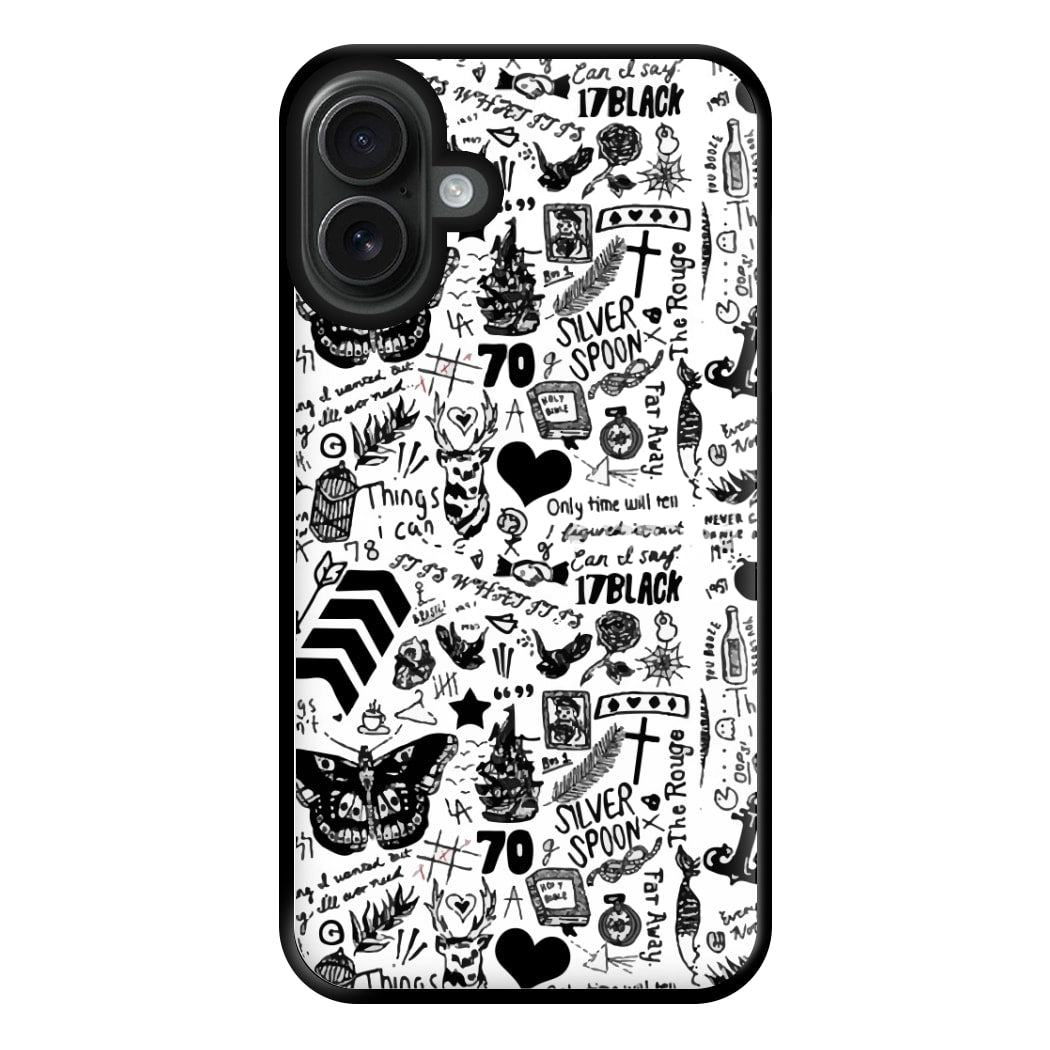 Direction Tattoos Phone Case for iPhone 16 Plus