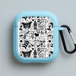 Direction Tattoos Blue AirPods Case