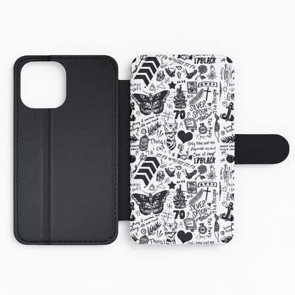 Direction Tattoos Flip Phone Case