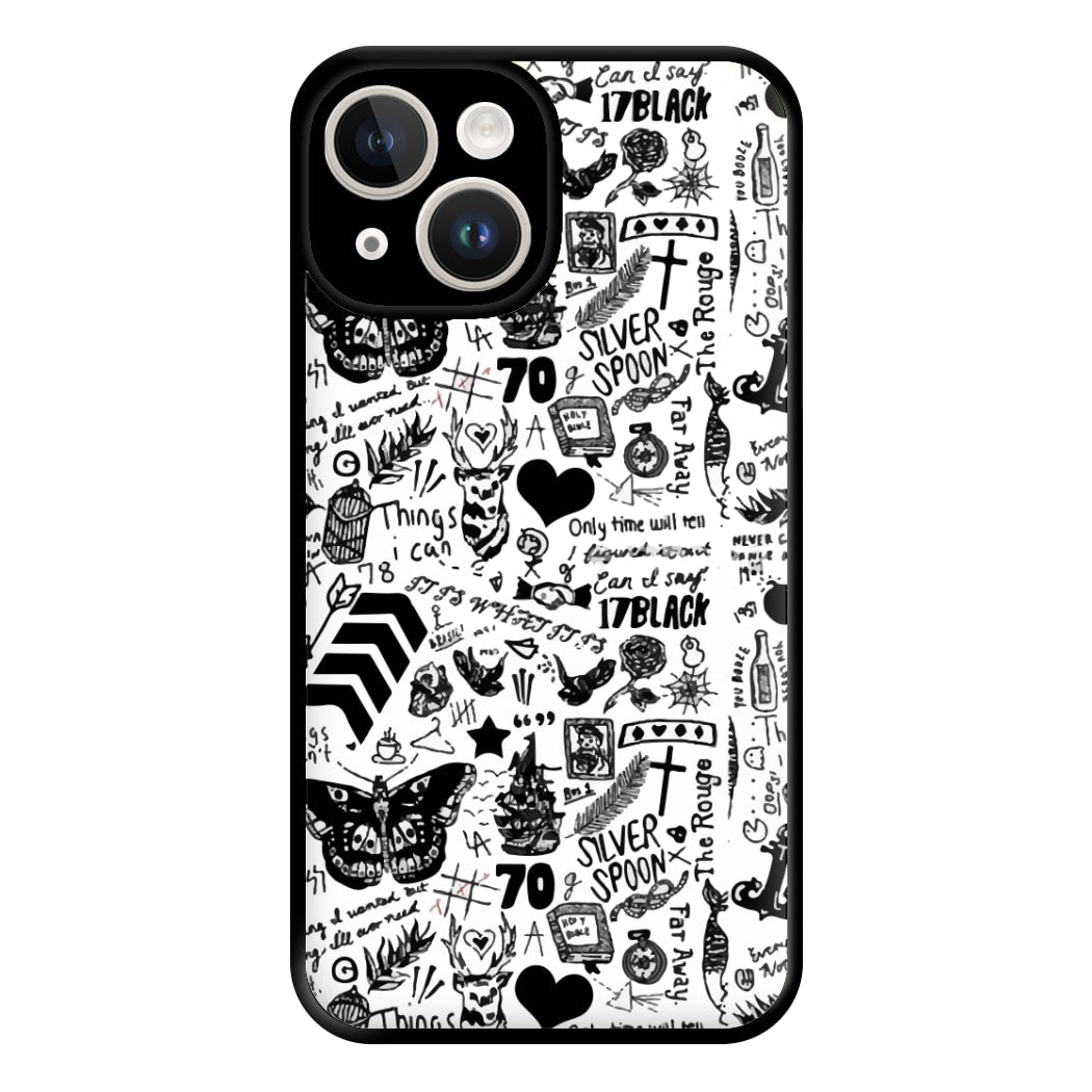 Direction Tattoos Phone Case for iPhone 14