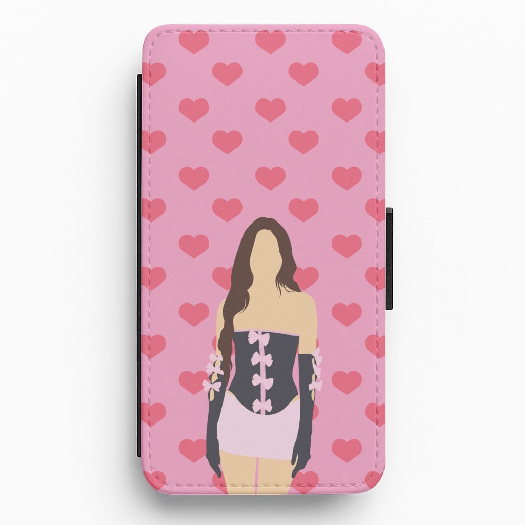 Pink Hearts - Olivia Flip / Wallet Phone Case
