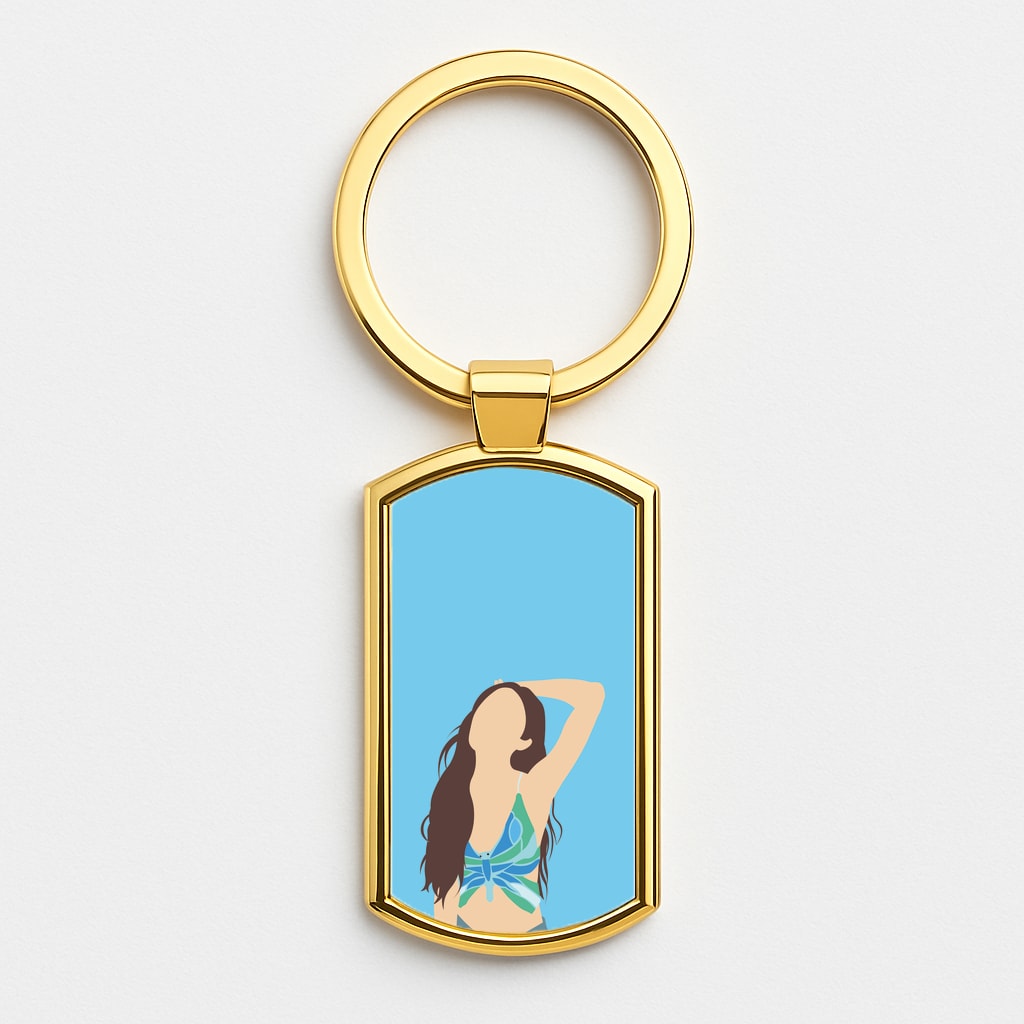 Butterfly Top - Olivia Gold Keyring