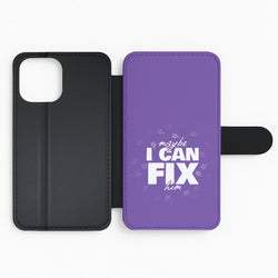 Maybe I Can Fix Him Purple Flip Phone Case
