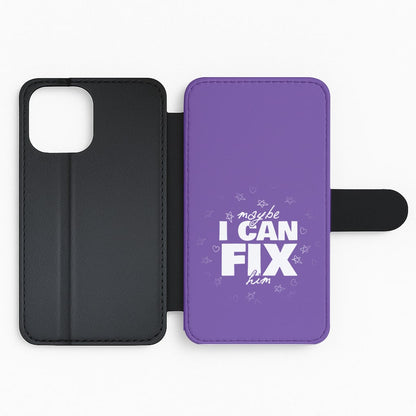 Maybe I Can Fix Him Purple Flip Phone Case