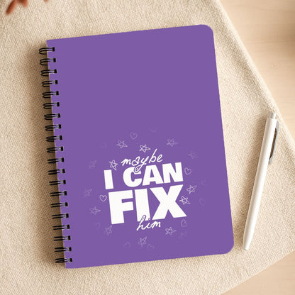 Maybe I Can Fix Him Purple Notepad