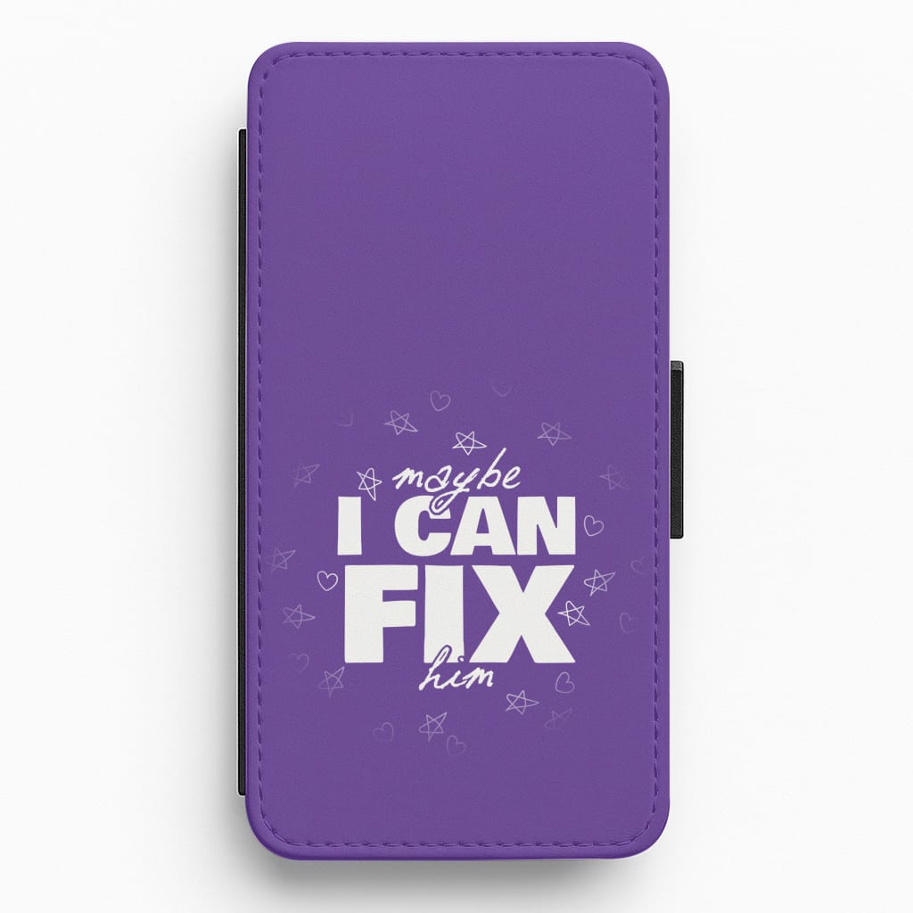 Maybe I Can Fix Him Purple Flip / Wallet Phone Case
