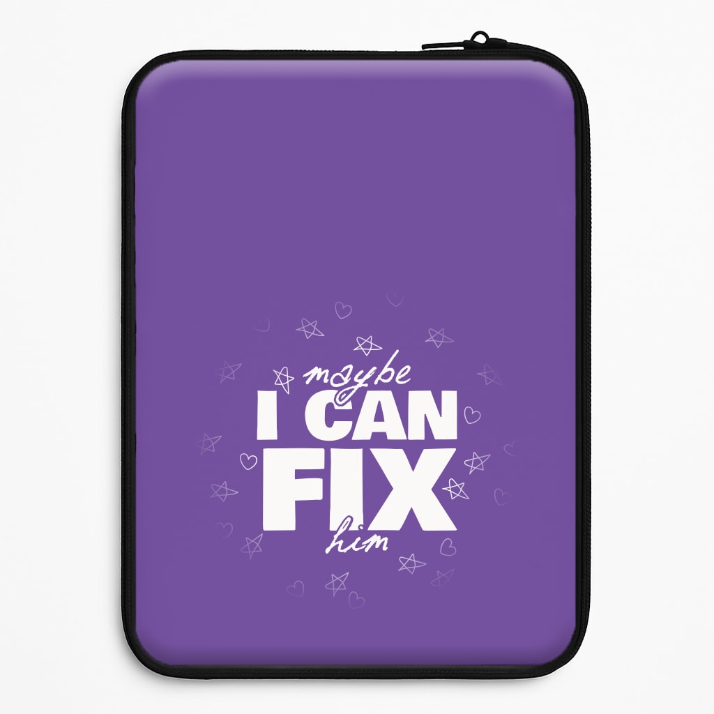 Maybe I Can Fix Him Purple Laptop Sleeve