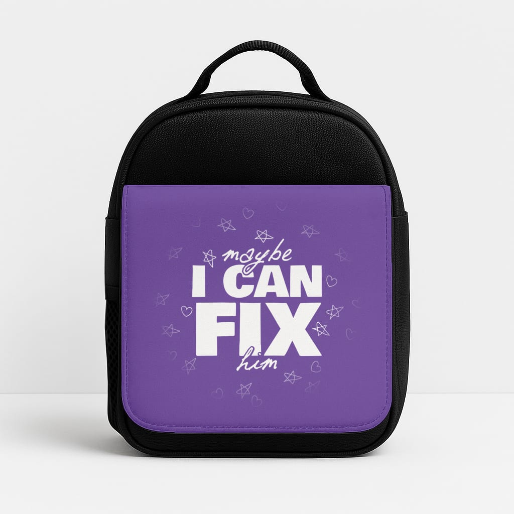 Maybe I Can Fix Him Purple Lunchbox