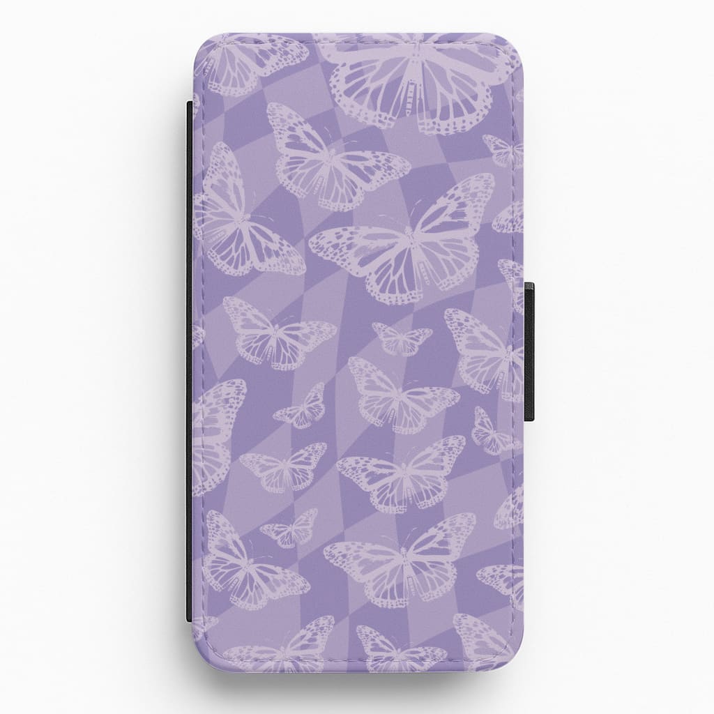 Abstract Butterflies Pattern Flip / Wallet Phone Case
